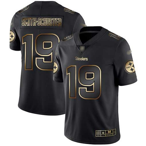 Men Pittsburgh Steelers Football #19 Limited Black Gold JuJu Smith Schuster Vapor Untouchable Nike NFL Jersey->pittsburgh steelers->NFL Jersey
